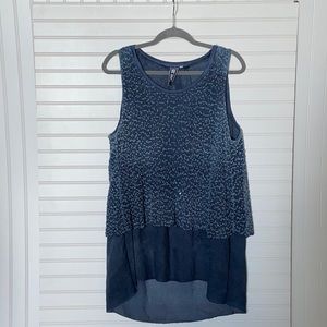 WE Sleeveless Layered Tunic Tank